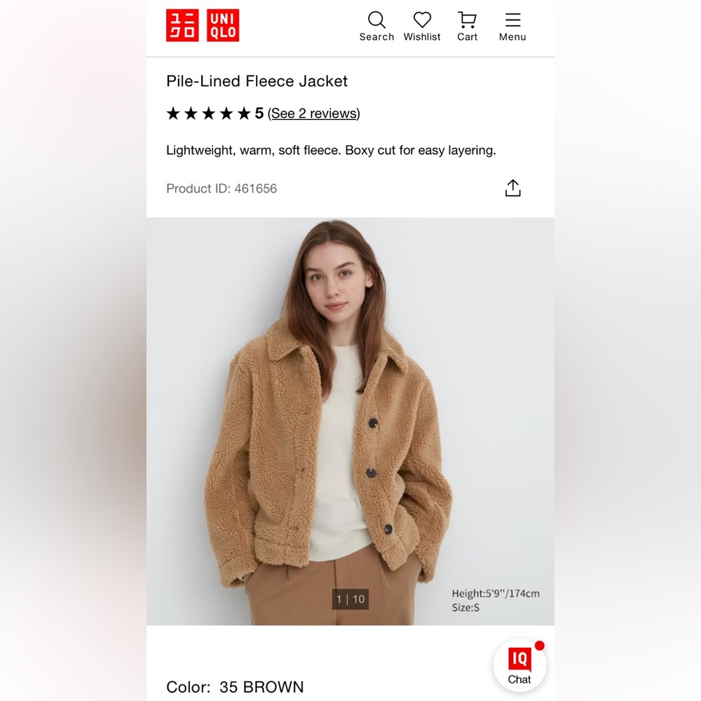UNIQLO Pile-lined Fleece Jacket
